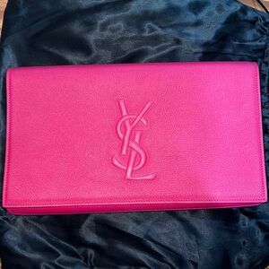 Yves Saint Laurent pink clutch